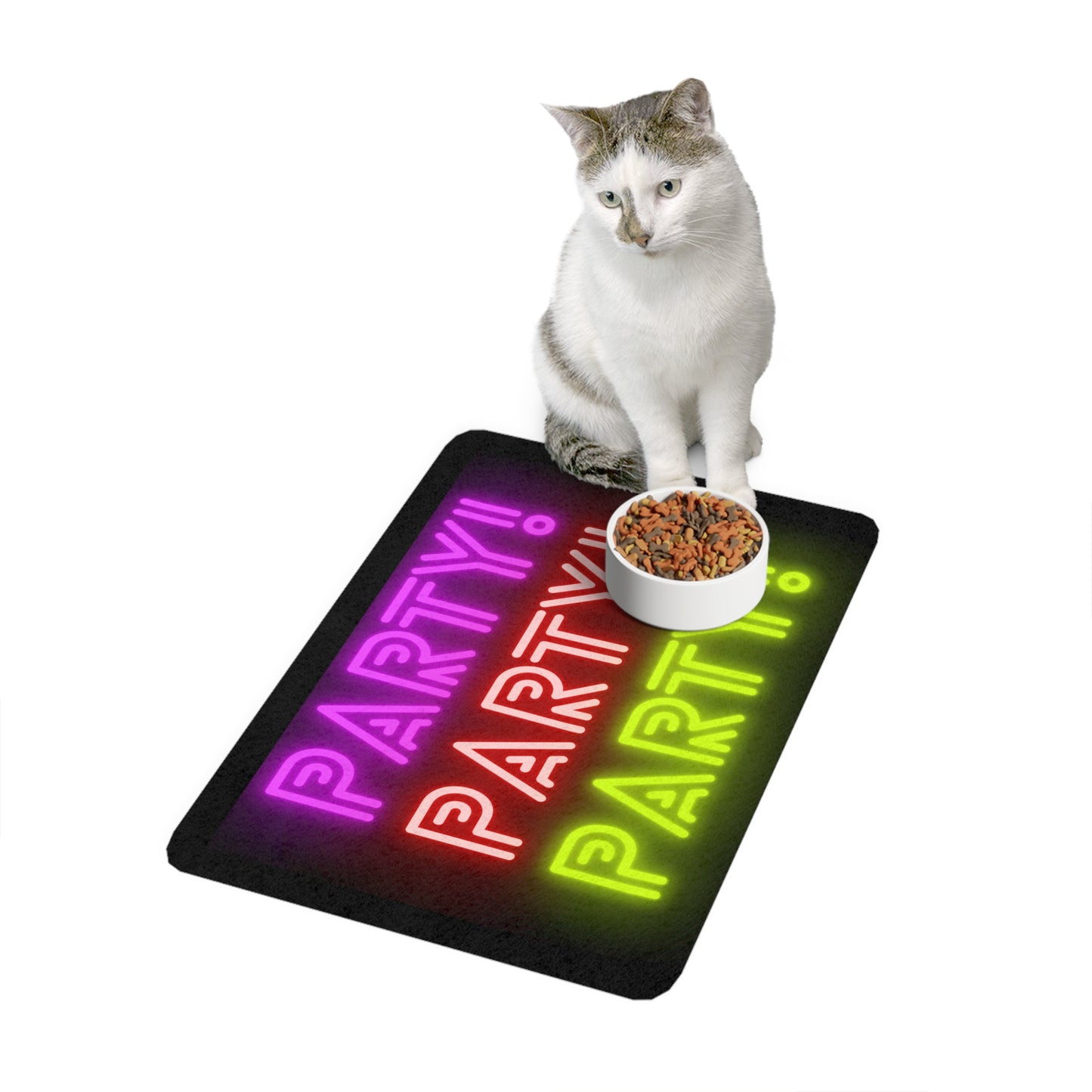 PARTY! PARTY! PARTY! Pet Food Mat (12x18)